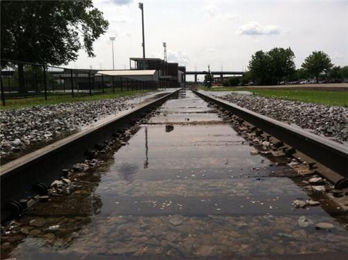 Flooding by LeClaire Park